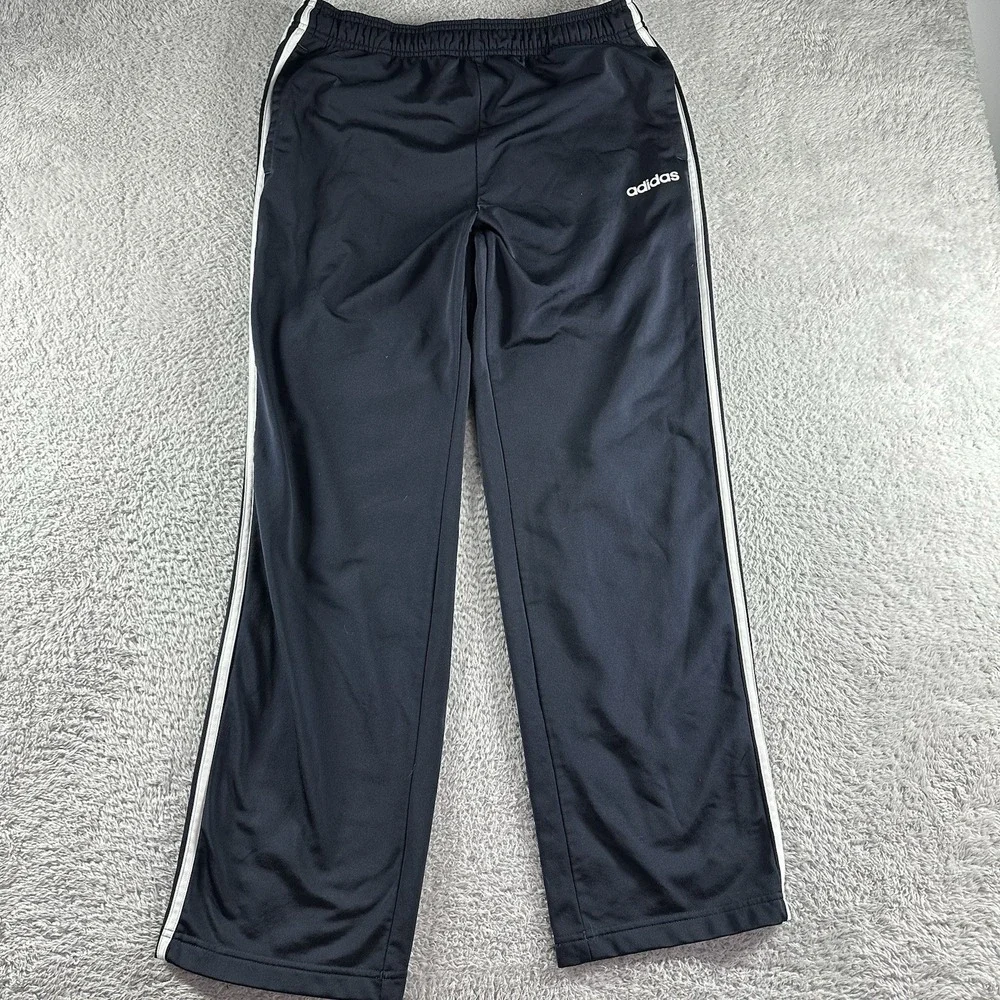 Adidas Track Pants Mens XL Navy Blue Straight Fit Nylon Performance‎ Dazzle